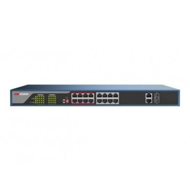 16 prievadų, 16 PoE komutatorius Hikvision DS-3E0318P-E