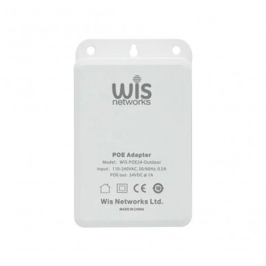 1 PoE prievado komutatorius WISNET WIS-POE24-Outdoor