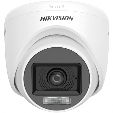 4 lauko/vidaus kupolinių vaizdo kamerų komplektas Hikvision HIK-3K, 5 MP raiška, AI, Hybrid Light 2