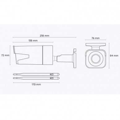 5 Megapikselių lauko/vidaus varifokalinė IP kamera Reolink RLC-511W ,WiFi, MicroSD, IR pašvietimas iki 30 metrų 2