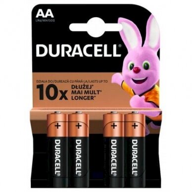 Baterija Duracell Alkaline LR6/AA (4 vnt.)