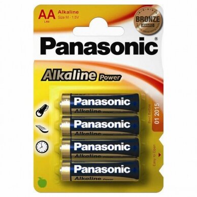 Baterija Panasonic Alkaline LR6 AA (4 vnt.)