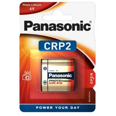 Baterija Panasonic Lithium CR-P2/DL223/EL223AP 6V (1 vnt.)