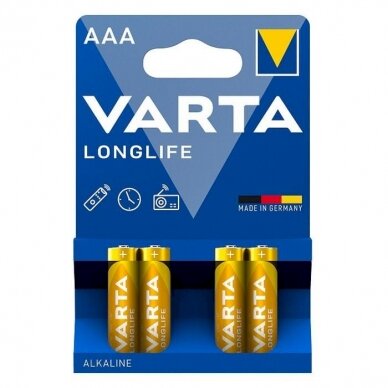 Baterija VARTA Alkaline Longlife LR03/AAA (4 vnt.)