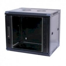 Commutation cabinet 19\" wall mounted 7U 540x400x300mm (anthracite, not assembled, glass doors)