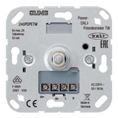 Dimerio mechanizmas JUNG 240PDPETW (DALI, 2000-10000K, baltas)