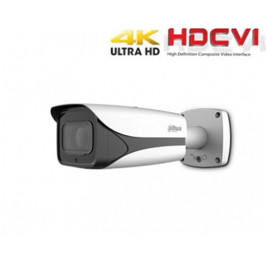 HD-CVI kamera cilindrinė 4K 8MP 3840×2160 STARLIGHT su IR iki 100m. 3.7-11mm. WDR, IP67