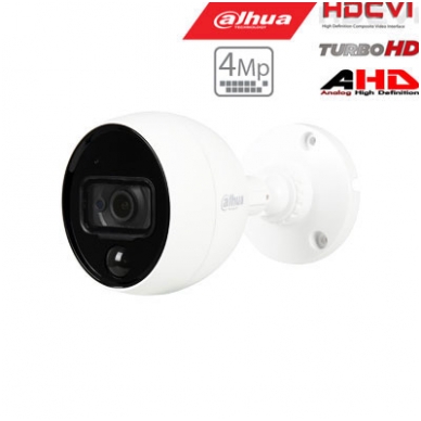 HD-CVI, TVI, AHD, CVBS kamera kupolinė 4MP su IR iki 20m, integruotas PIR daviklis, 2.8mm. 109.4°,
