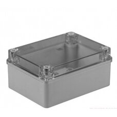 Hermetinė dėžutė skaidriu dangteliu Pawbol S-BOX 306-P (pilka, 150x110x70)