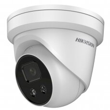 Hikvision dome DS-2CD2346G2H-IU(NEU)  F2.8 (balta, 4 MP, 30 m. IR, Hybrid Light, be Hikvision logo)