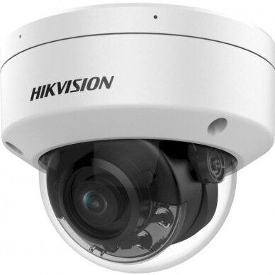 Hikvision dome DS-2CD2187G2H-LI F2.8 (balta, 8 MP, 30 m. IR; 30 m. LED; LED; Hybrid Light)