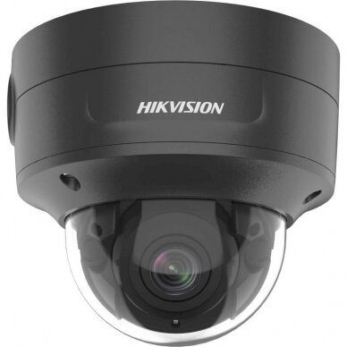 Hikvision dome DS-2CD2746G2-IZS F2.8-12 (juoda, 4 MP, 40 m. IR, AcuSense, Darkfighter)