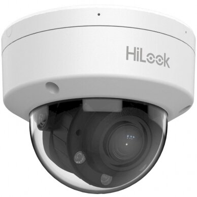 HiLook dome IPC-D640HA-LZU F2.8-12 (balta, 4 MP, 30 m. IR, 30 m. LED, Hybrid Light)