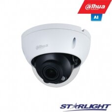 IP kam. AI 5M 2K Kupol. STARLIGHT su LXIR iki 40m, 5MP(2592 × 1944)1~20fps, 2.7mm–13.5mm,H.265+,IK10