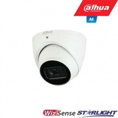 IP kamera kupol. 8MP STARLIGHT AI, IR pašvietimas iki 30m, 1/2.8” 3.6mm 85°, SMD, IVS, IP67, H.265,