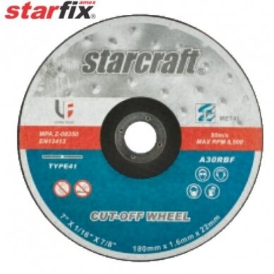 Pjovimo diskas metalui Starfix 125 mm x 1,1mm x 22 mm