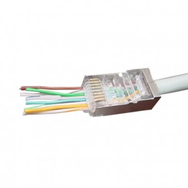 RJ45 kištukas (perkišamas, FTP, CAT5e)